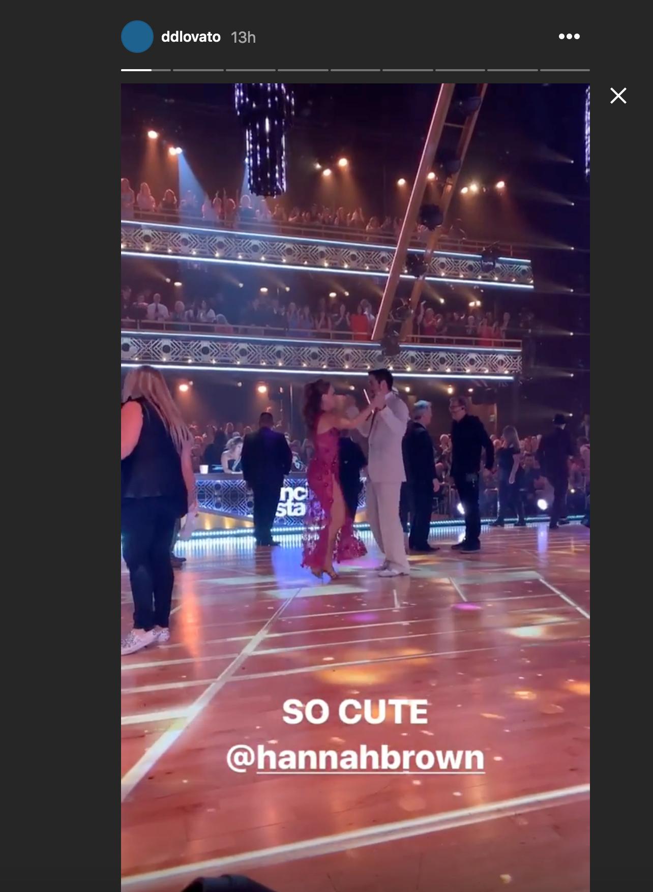 Hannah Brown dancing on the Dancing with the Stars ballroom floor