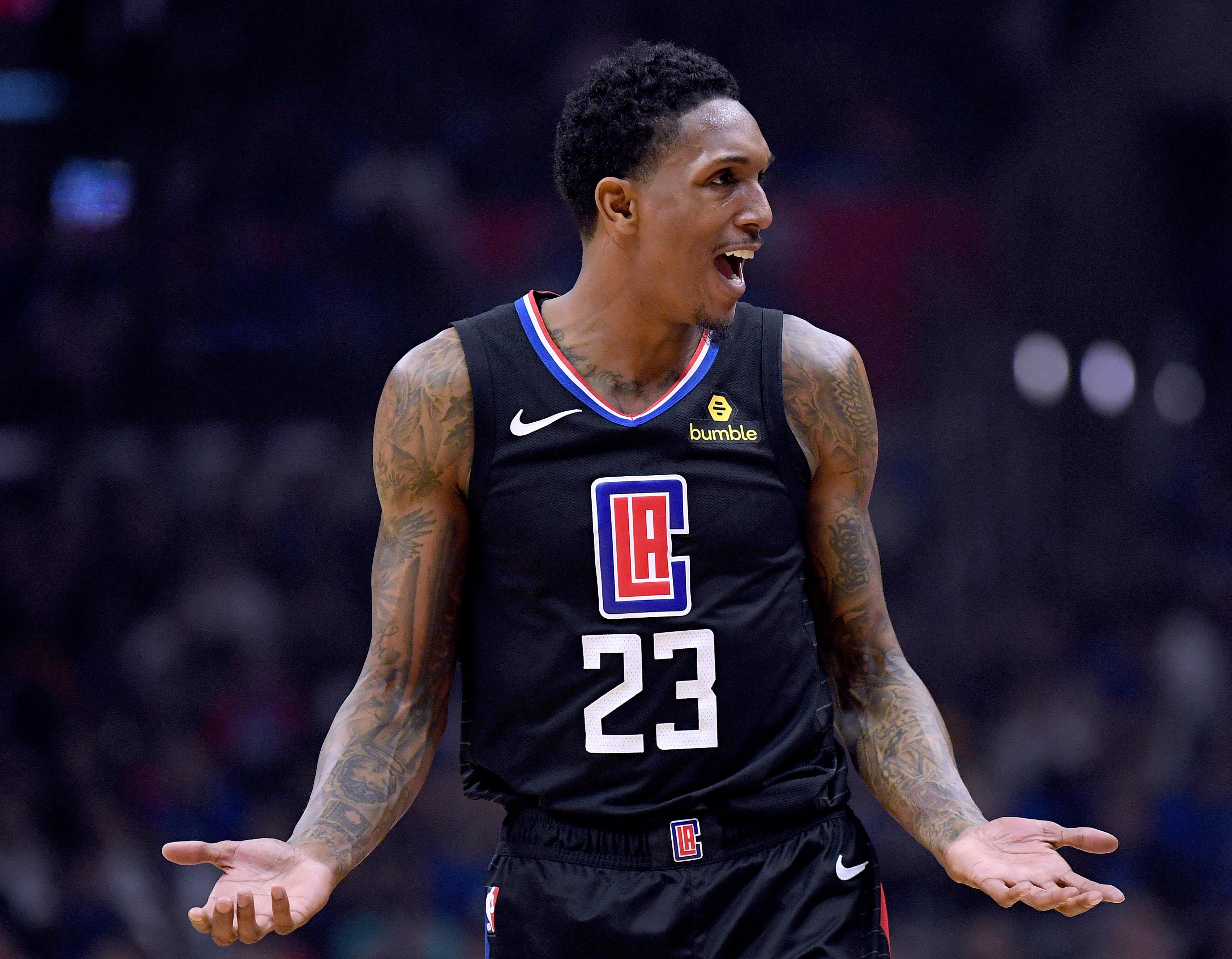 Lou Williams in LA Clippers jersey number 23 during NBA game