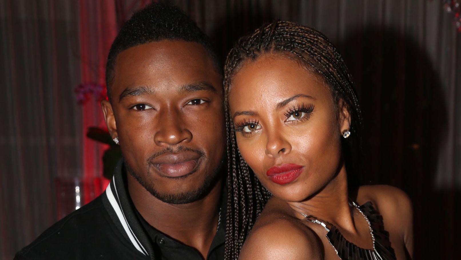 Eva Marcille and Kevin McCall pose together at an event