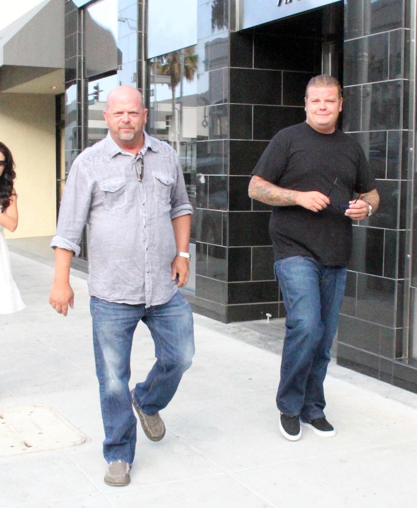 PAWN STARS RICK AND COREY HARRISON OUT IN BEVERLY HILLS